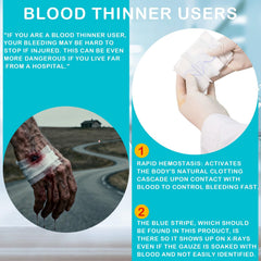 Sapbontchi Quick Clot Gauze rolled for easy wound packing.