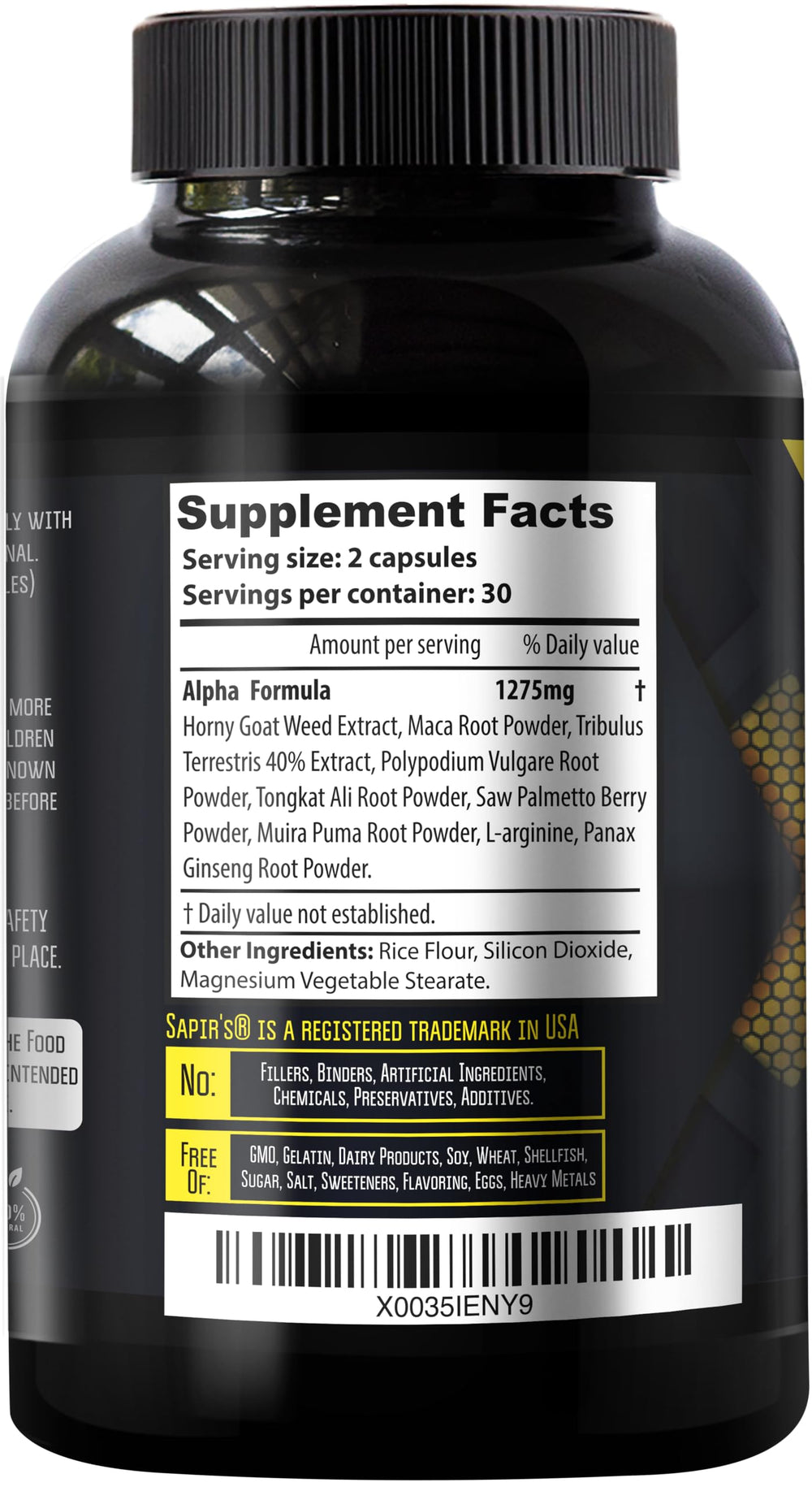 Daily-use scene with Sapir's Nutrition Alpha Enlargement Pills integrated into routine