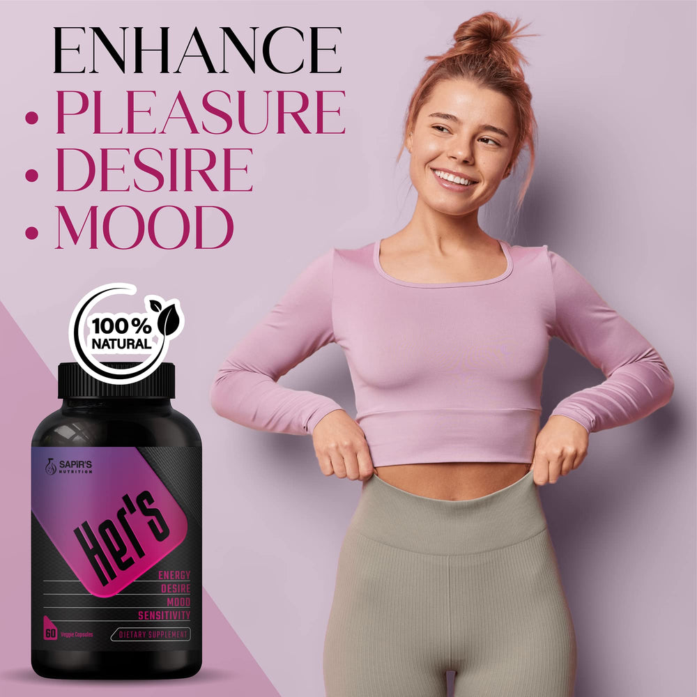 Sapir's Nutrition Hers natural herbs suggest mood support and daily energy balance.