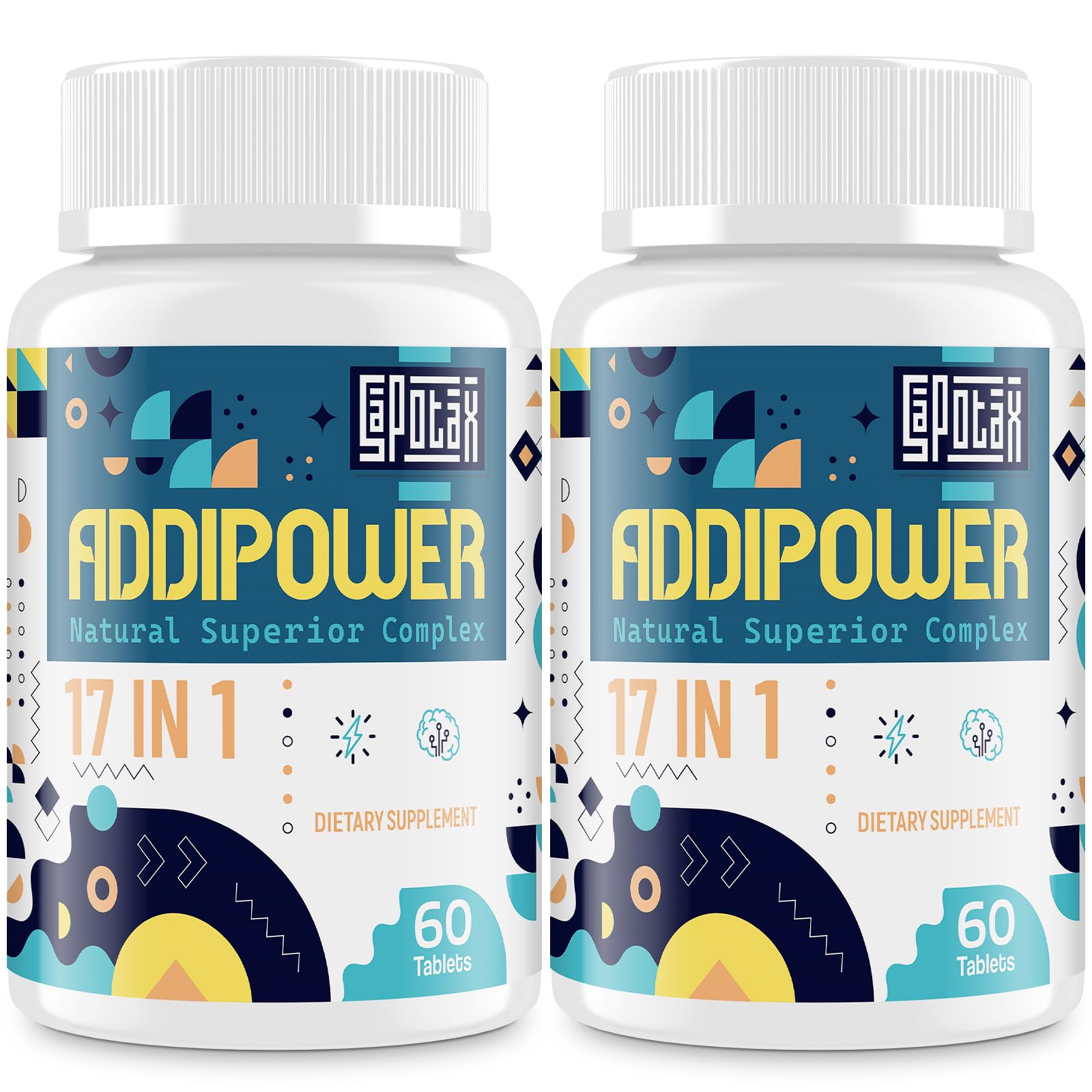 Sapotax 17-in-1 brain supplement bottle close-up for daily focus.