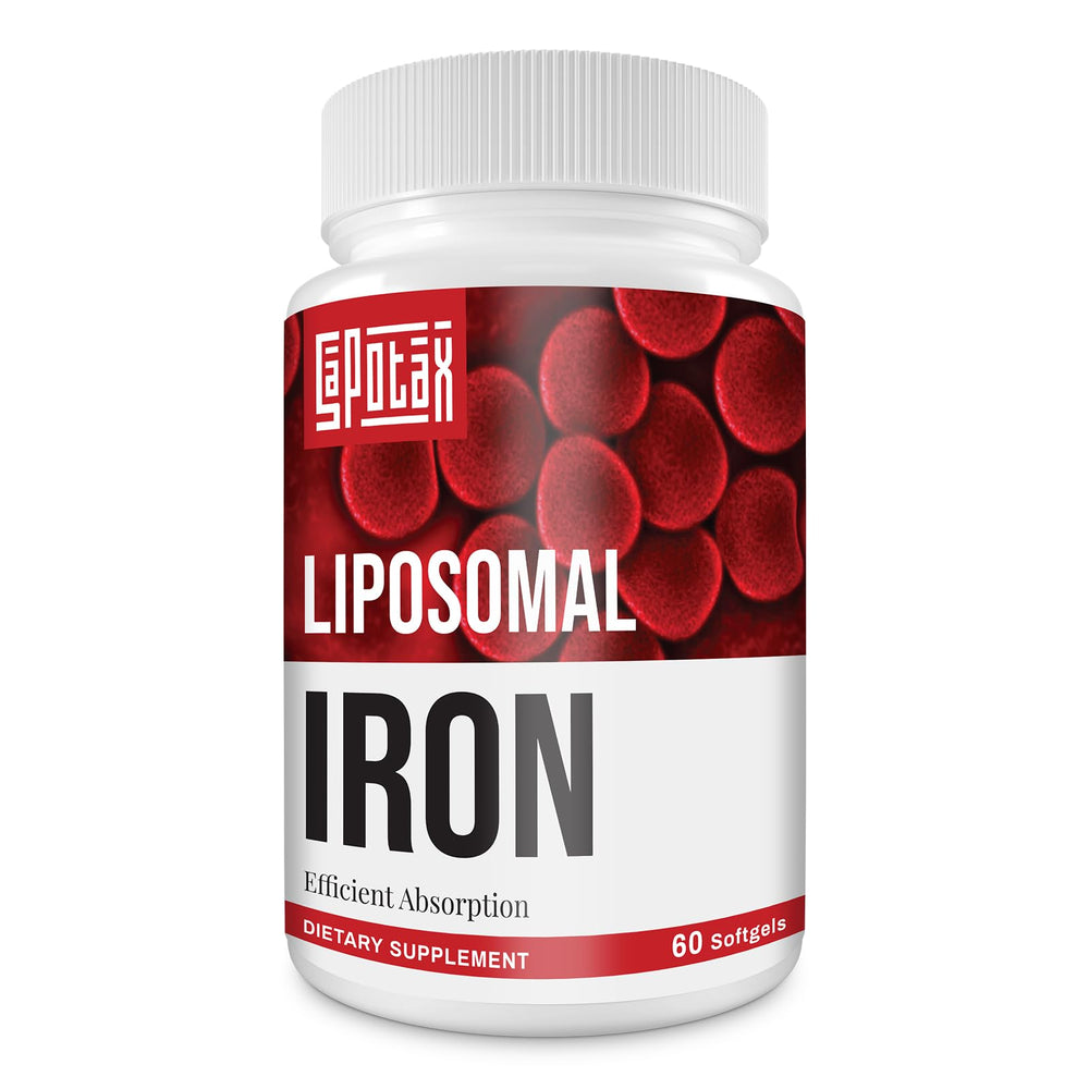 Sapotax Liposomal Iron bottle front for daily wellness support.