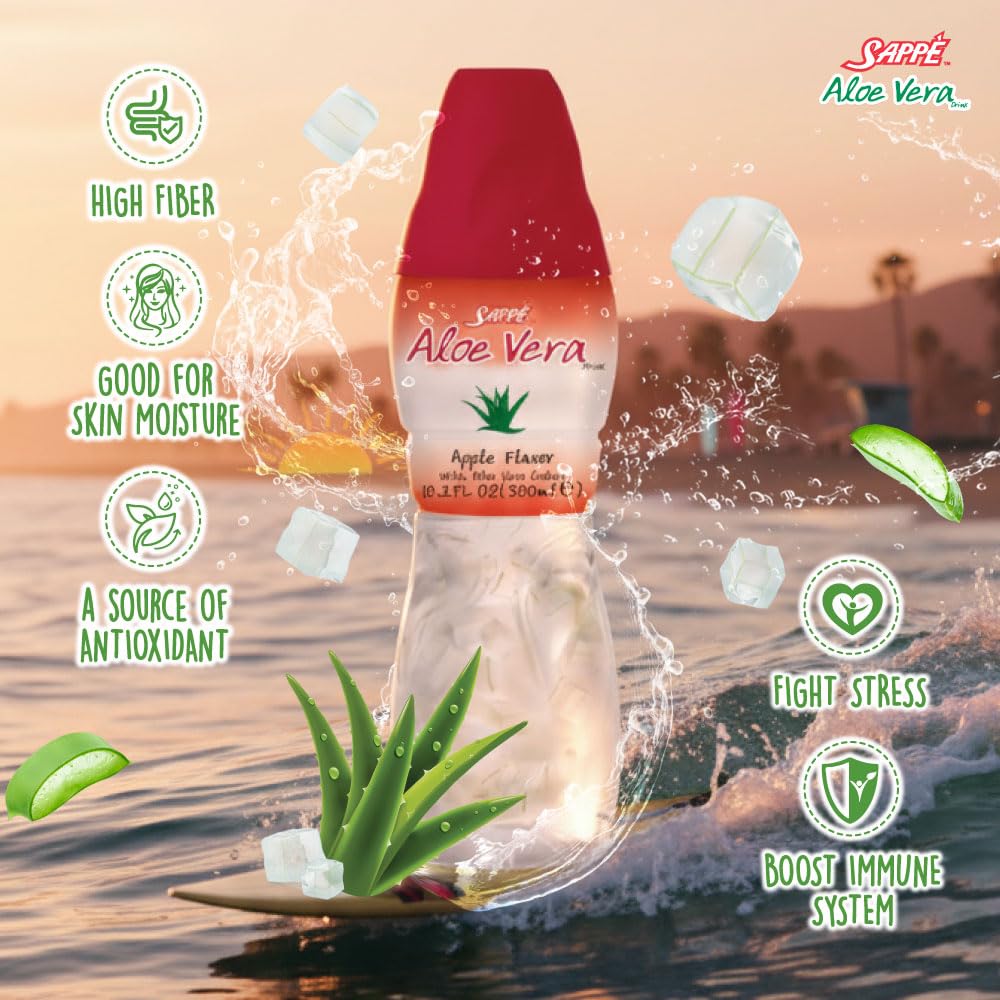 Sappe Aloe Vera Apple kid drinking a family-friendly hydration option