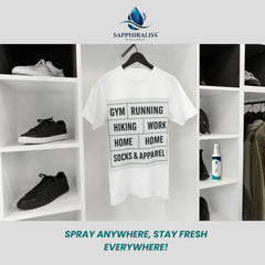 SAPPHIRALISS gym bag spritz for odor control between workouts
