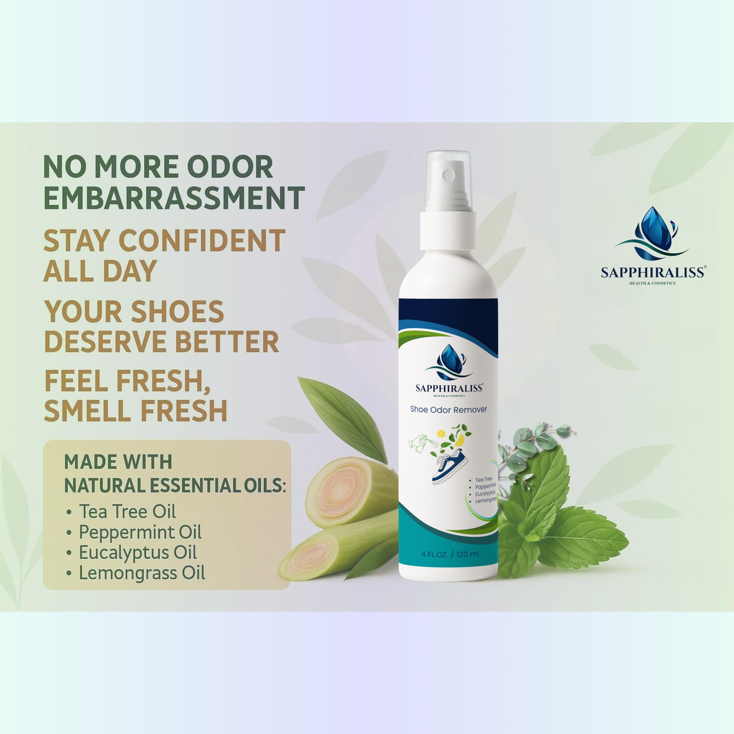 SAPPHIRALISS sock and sports gear refresh with essential oils
