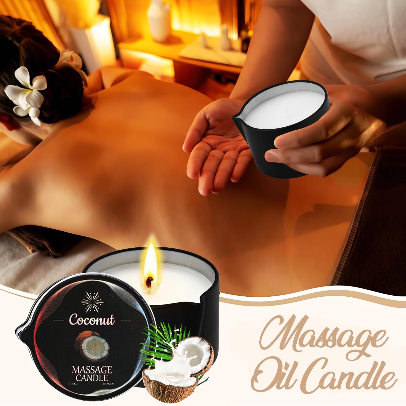 Sariiraw cinnamon cream scent candle perfect for evening rituals