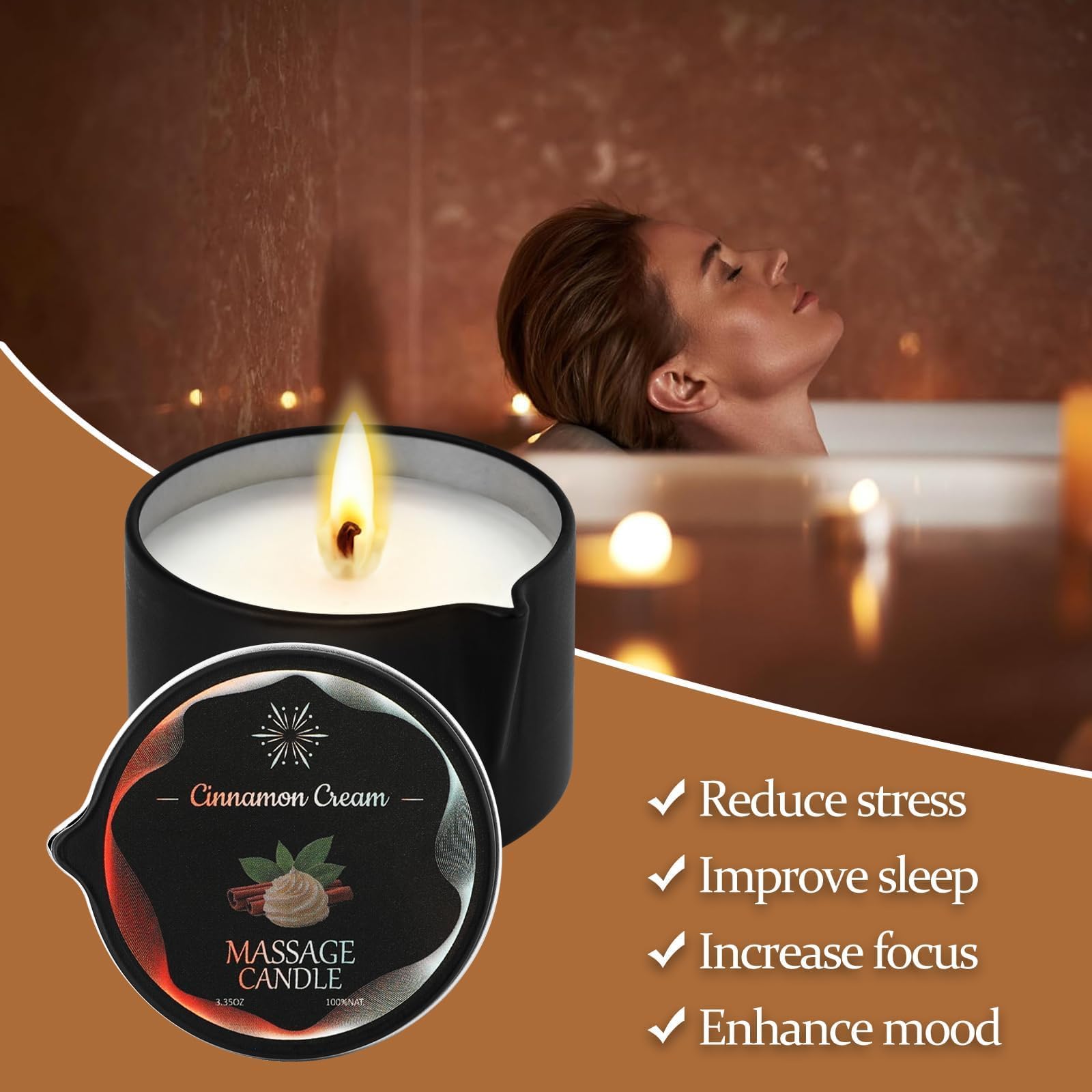 Sariiraw vanilla-tobacco candle with warm aroma for cozy evenings.