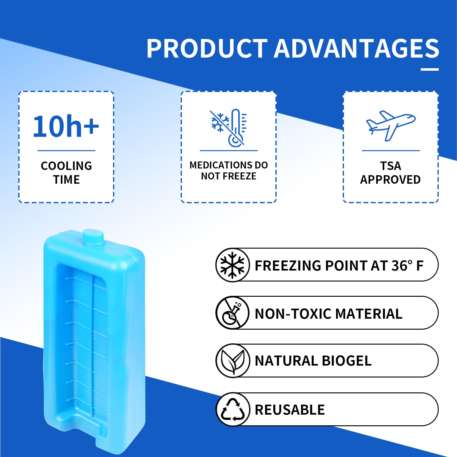 sarlar insulin cooler ice brick fits securely in the mesh pocket