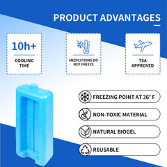 sarlar insulin cooler ice brick fits securely in the mesh pocket