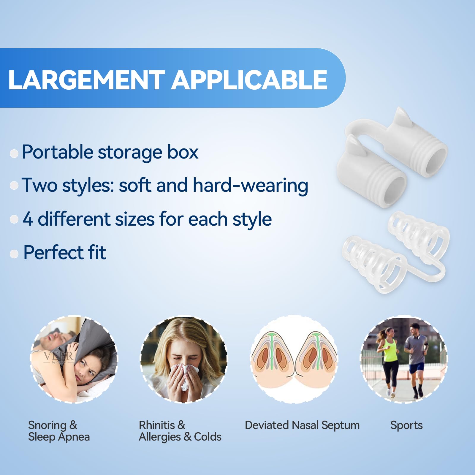 SARSWBBHI breathable nose vents stay in place for a restful night.