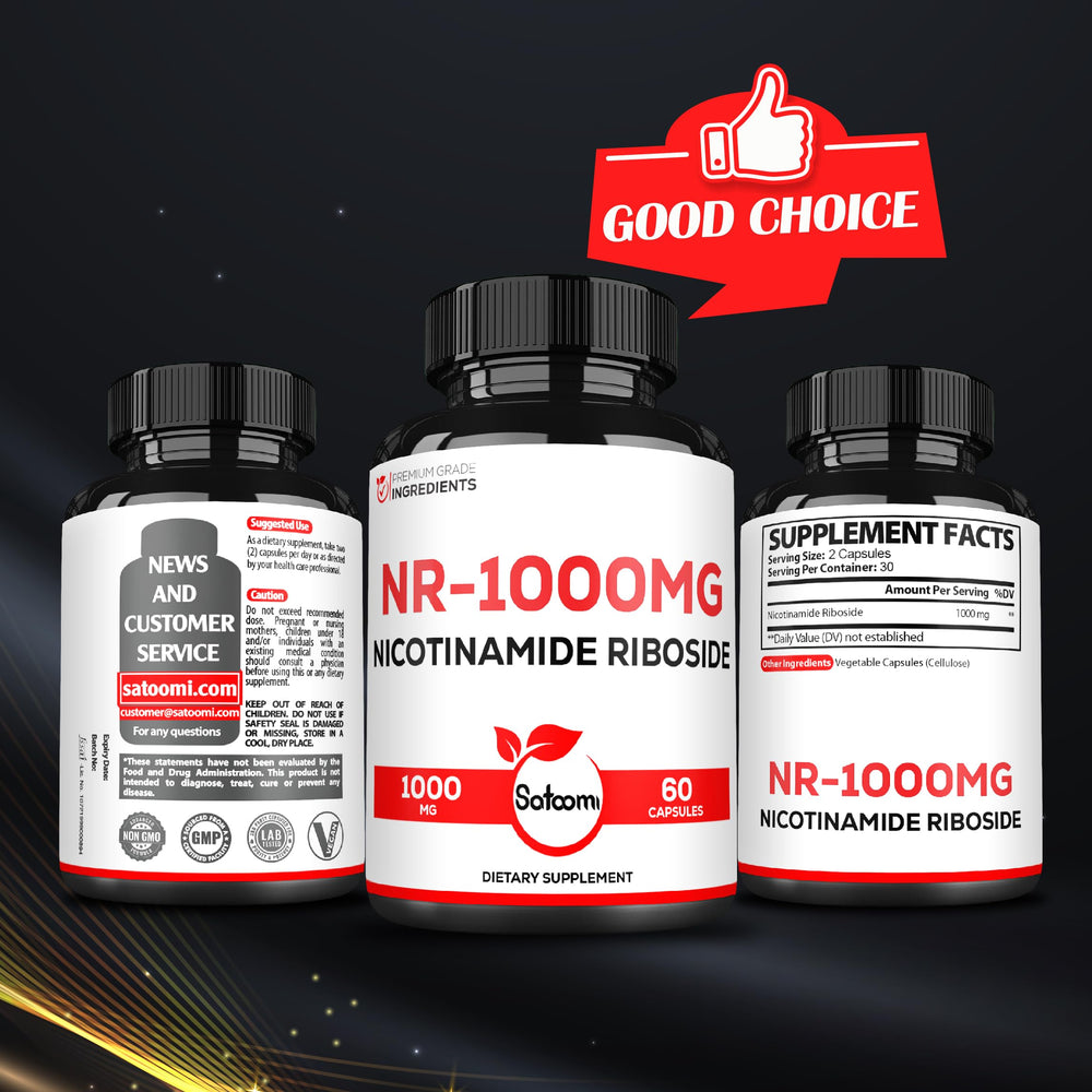Satoomi NAD NR daily-use setup with two capsules per day.