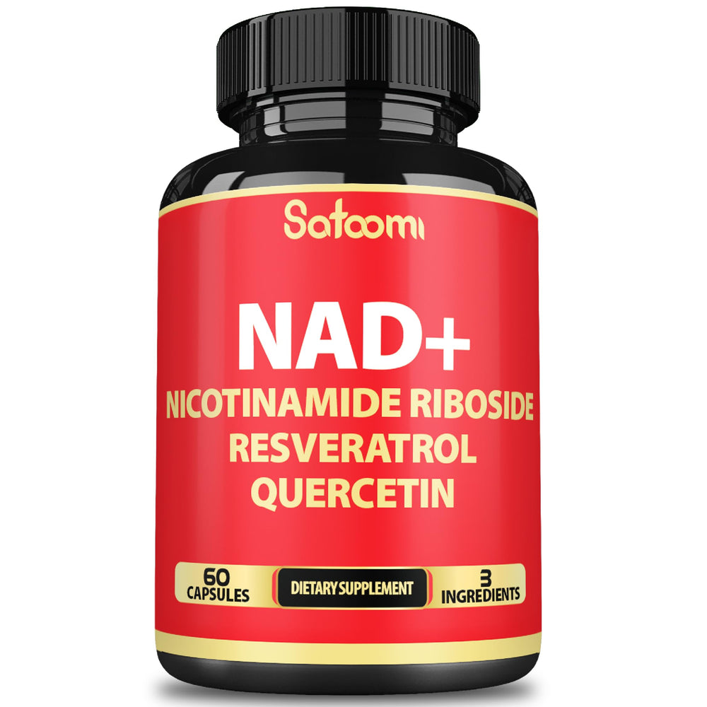 Satoomi NAD bottle-front with 60 capsules for a 30-day supply