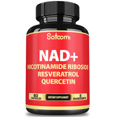 Satoomi NAD bottle-front with 60 capsules for a 30-day supply