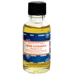 Satya Sai Baby Nag essential oil bottle for calming aromatherapy