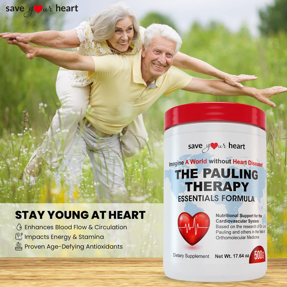 Close-up on label shows the Pauling Therapy Essentials Formula.