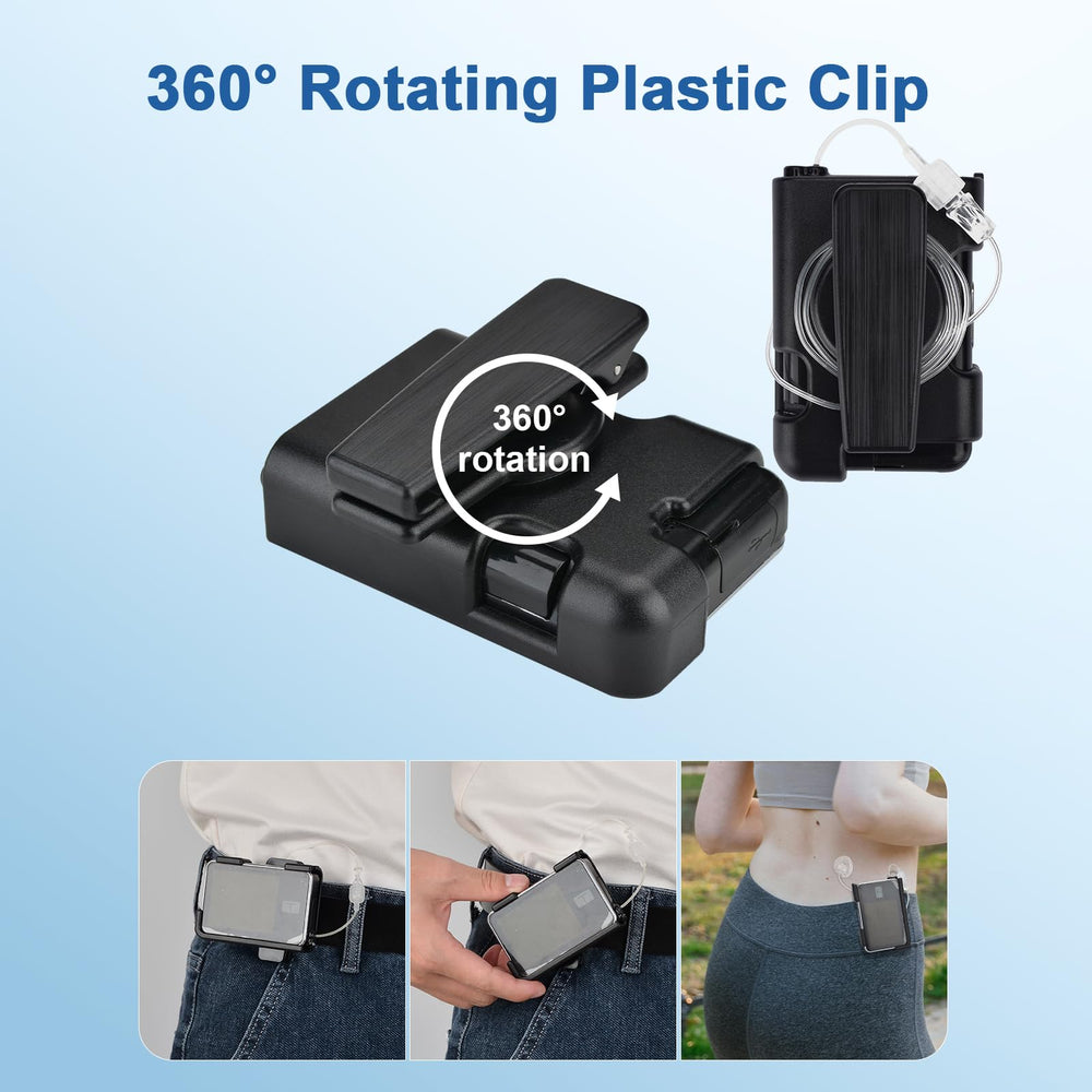 SavvyBloom Tandem tslim X2 case with 360° clip rotation for versatile carry.