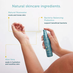 Say la V prebiotics chicory root illustration highlights balance support after showers