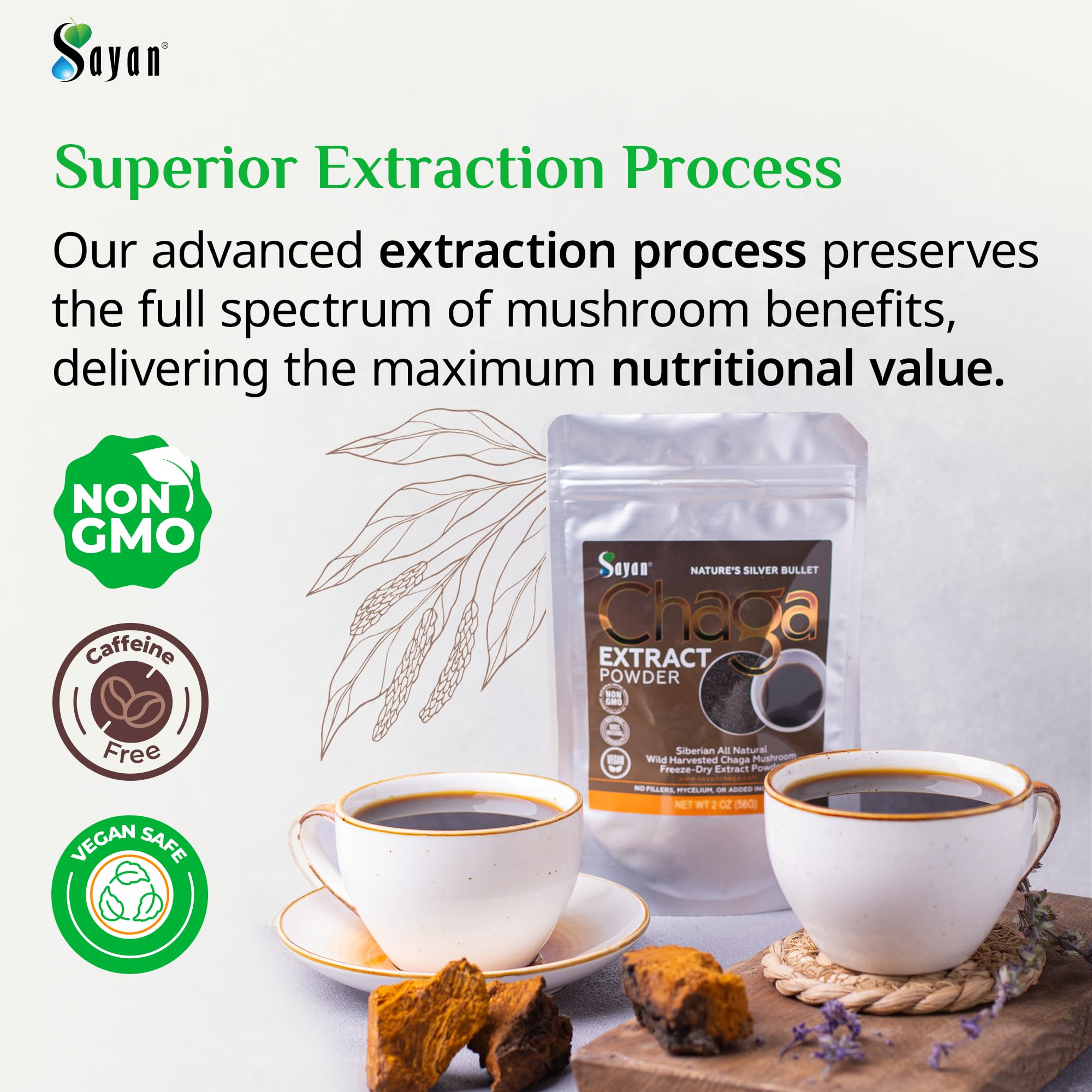 Sayan packaging highlights organic, additive-free ingredients for clean labels.
