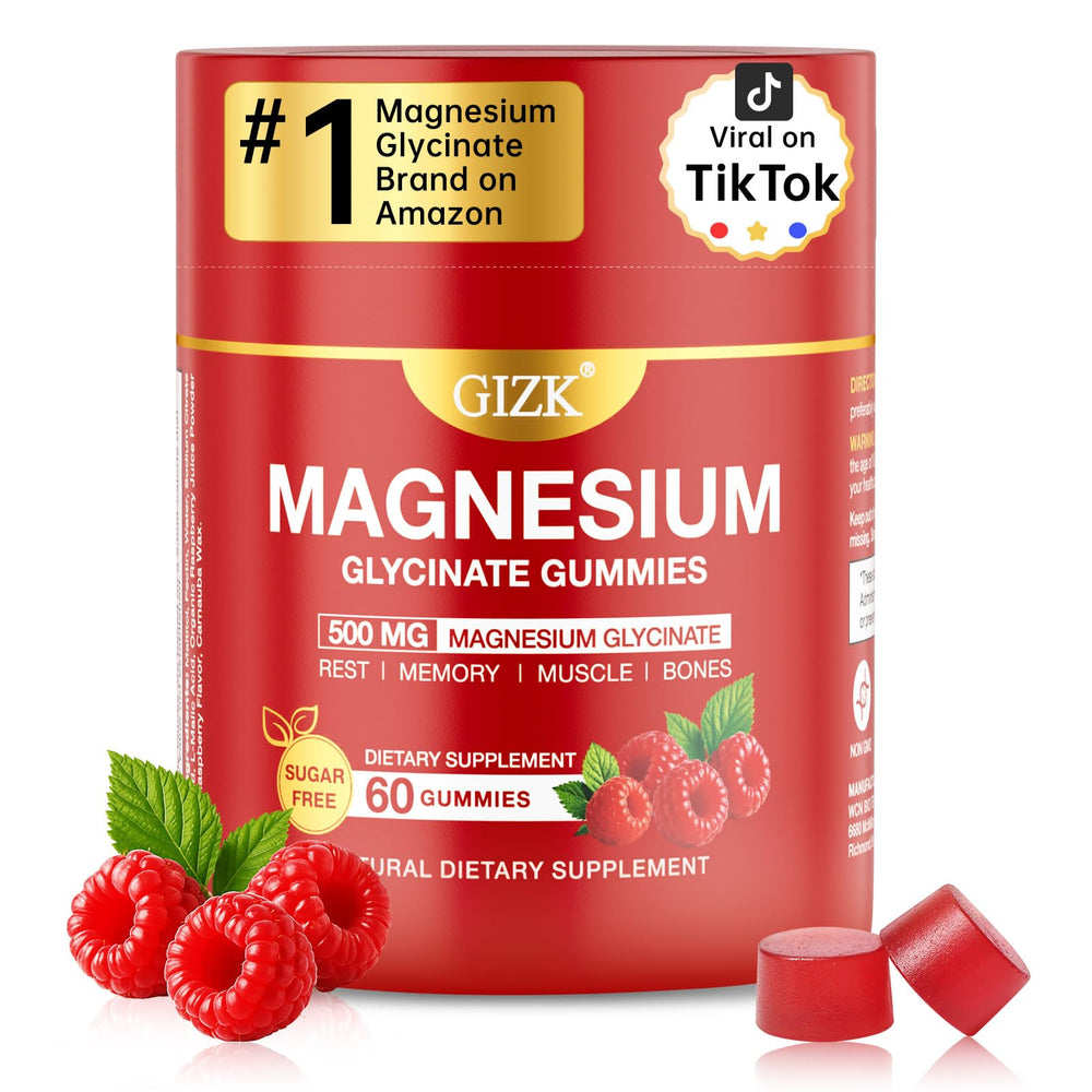 SAYIDON magnesium glycinate gummies bottle highlights high-potency 500 mg dose for relaxation.