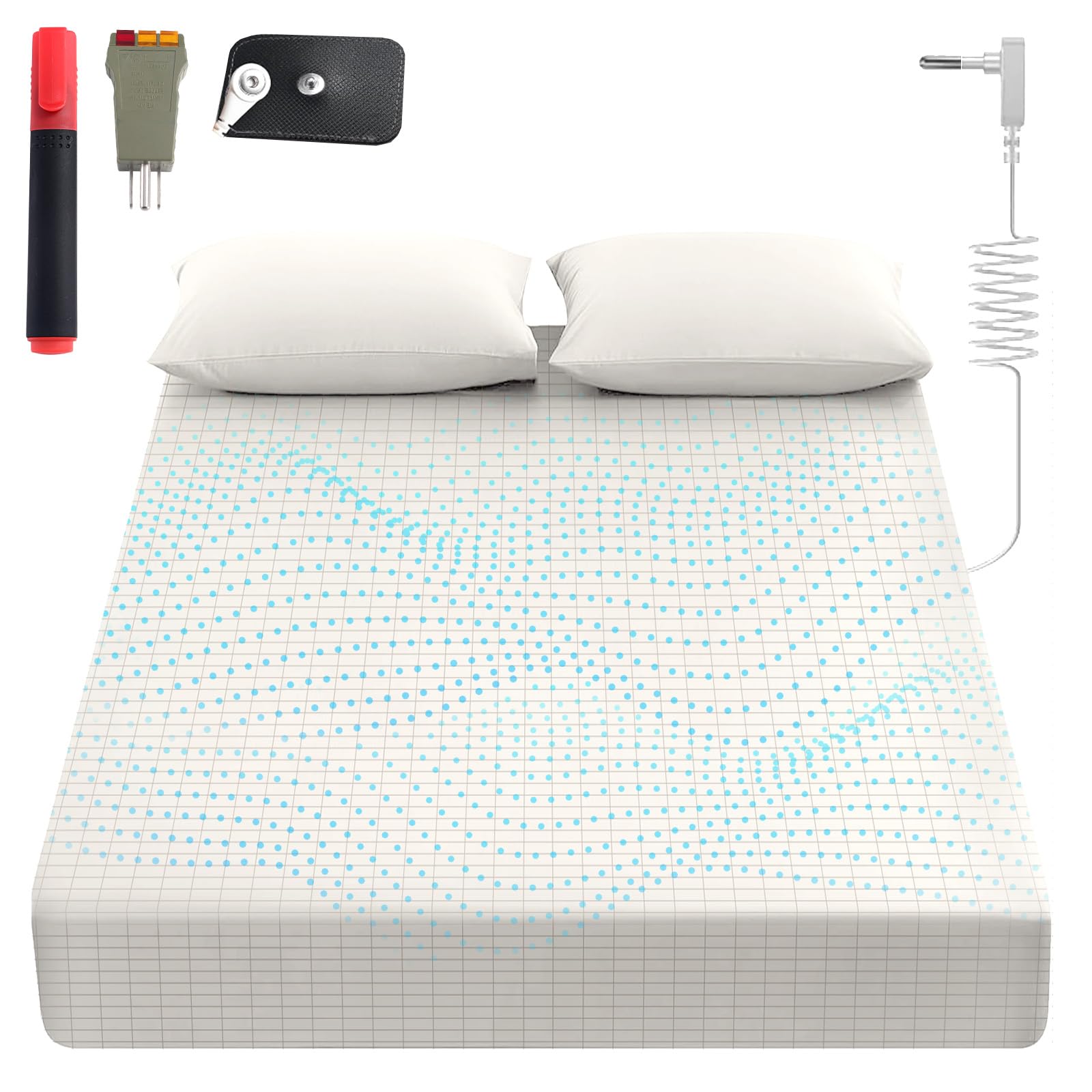 Sayorg grounding sheets king fabric close-up showing soft cotton feel for comfort