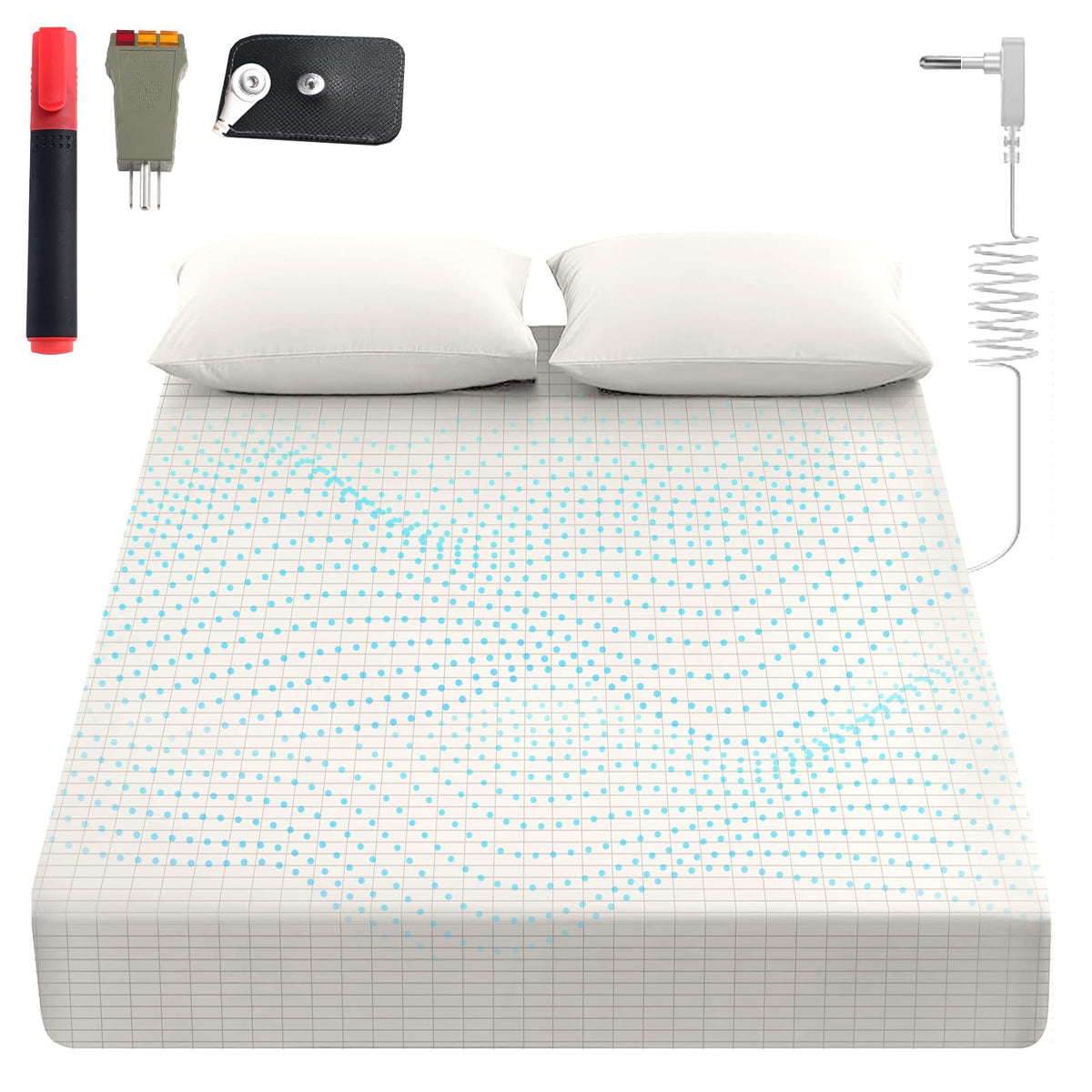 Sayorg grounding sheets king fabric close-up showing soft cotton feel for comfort