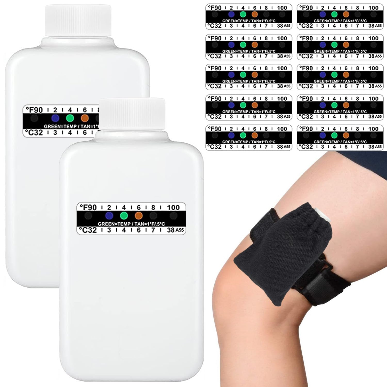 Sazoemao urine test bottle two-pack for on-the-go measurements.