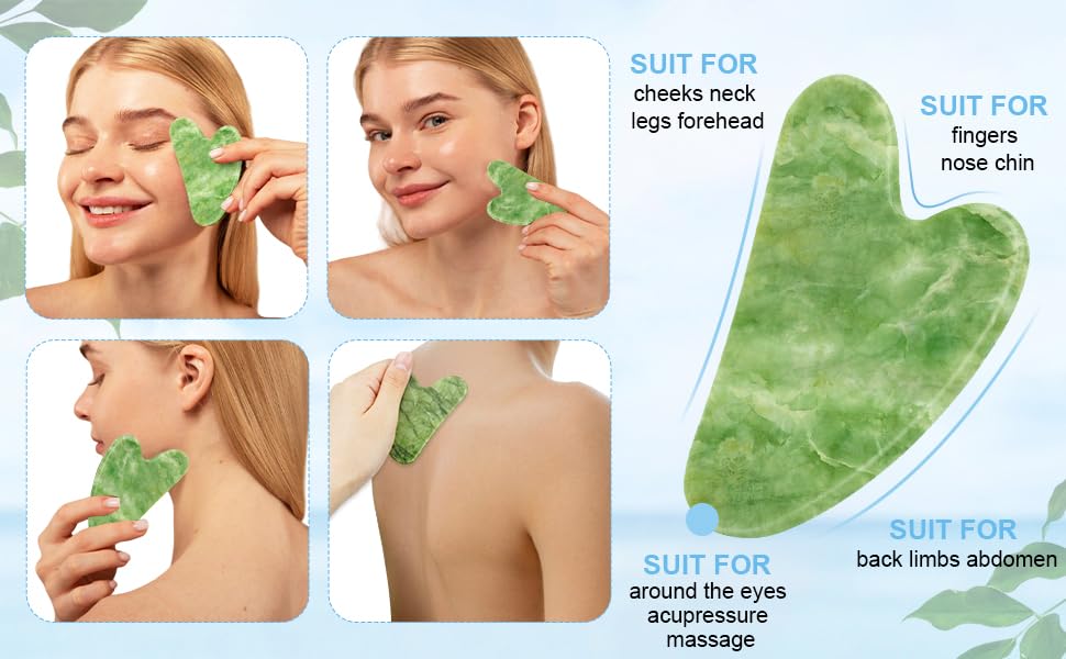 Sbnnfikeb cooling jade roller for reducing puffiness when kept in the fridge.