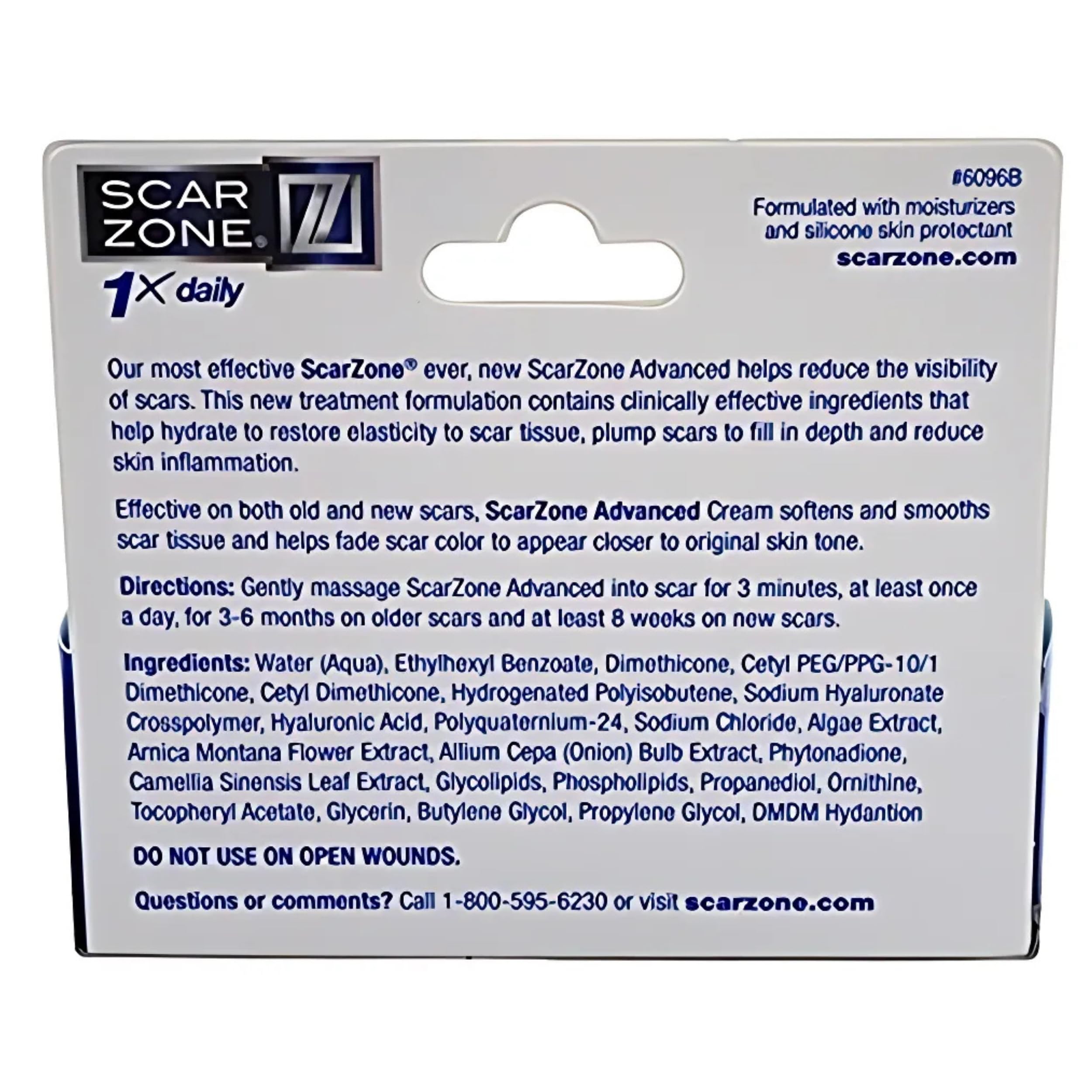 SCAR ZONE Advanced Scar Cream texture closeup shows a smooth, spreadable formula.