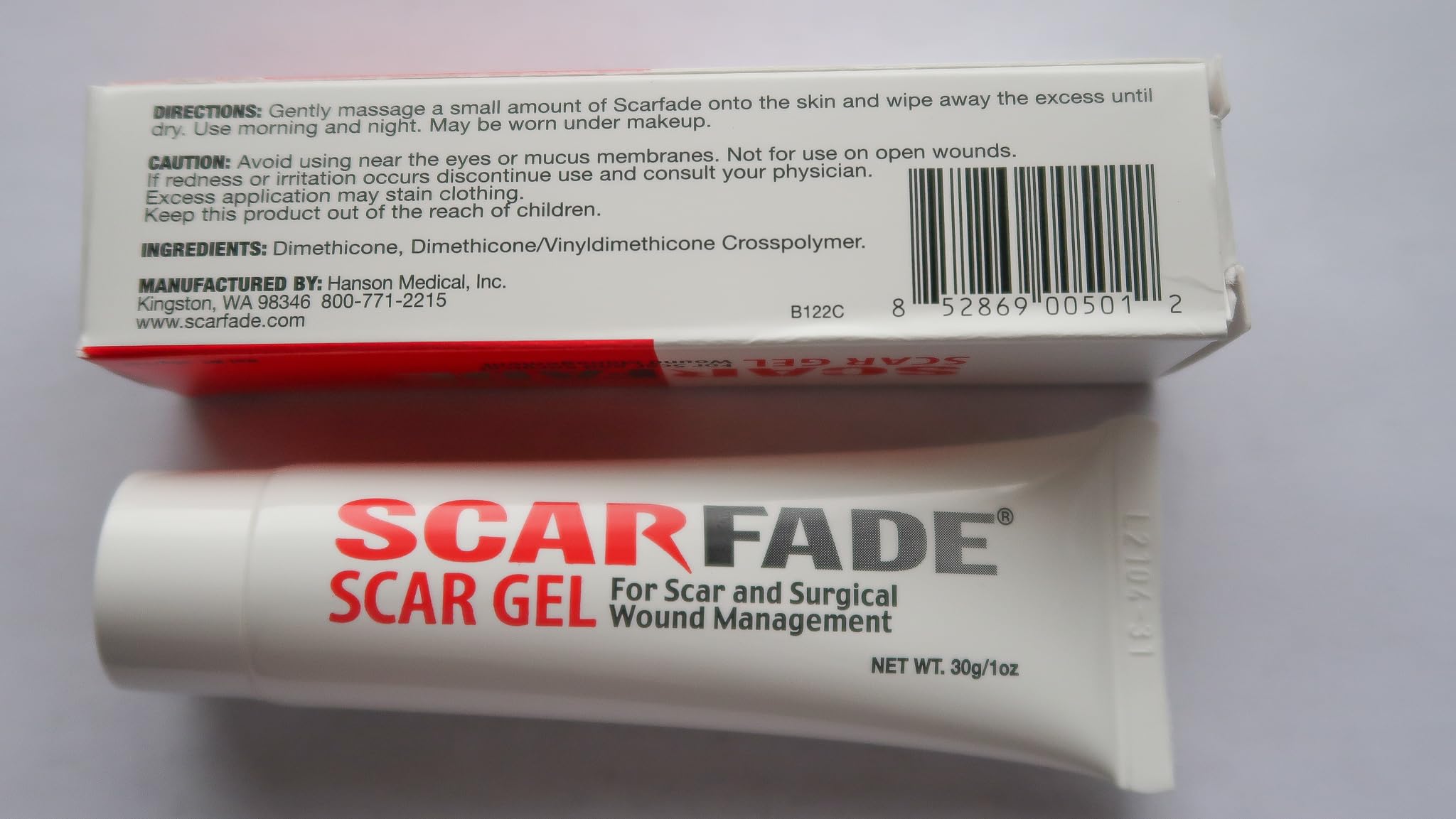30g-tube packaging for home scar therapy