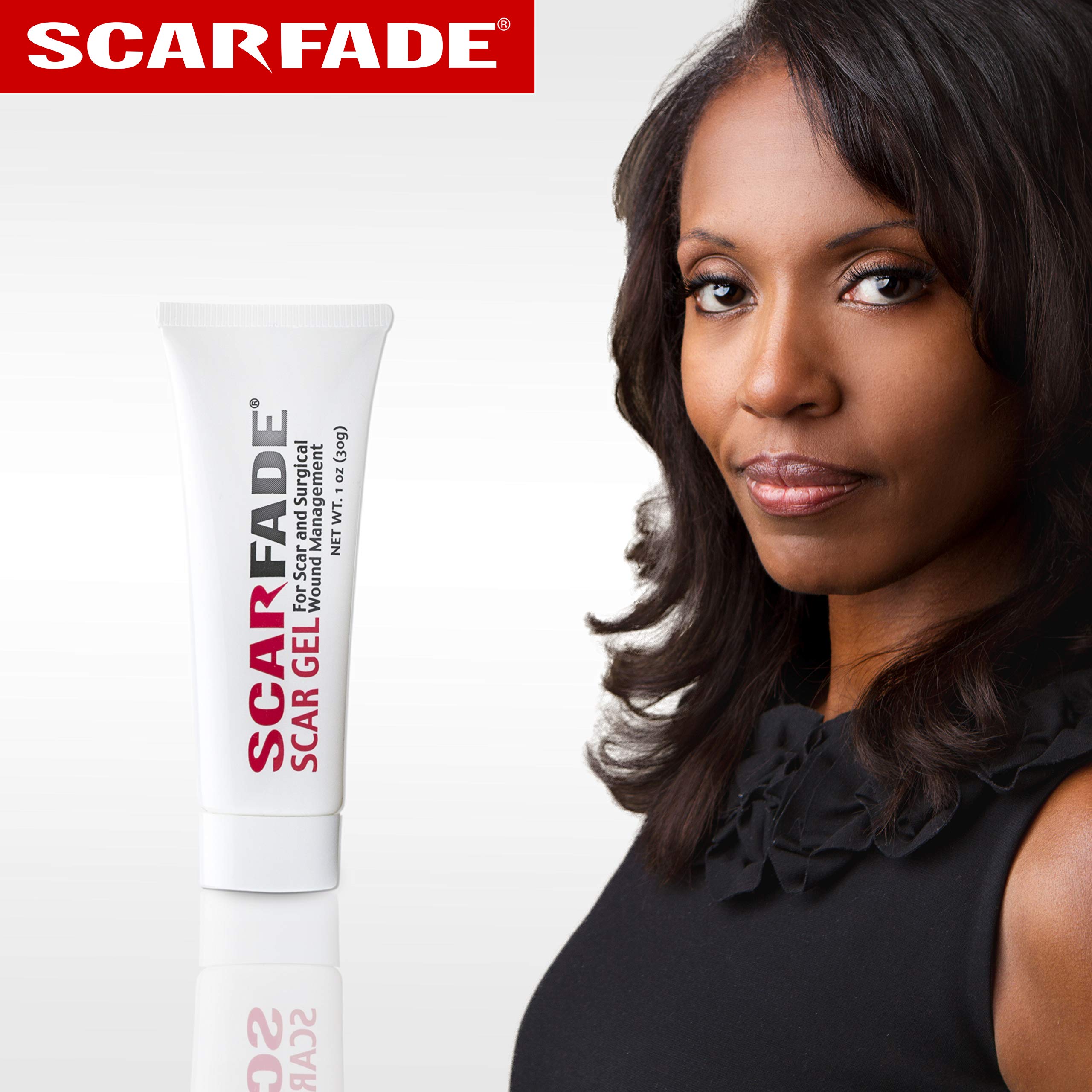 US-made ScarFade product line with GMP compliant manufacturing facility label