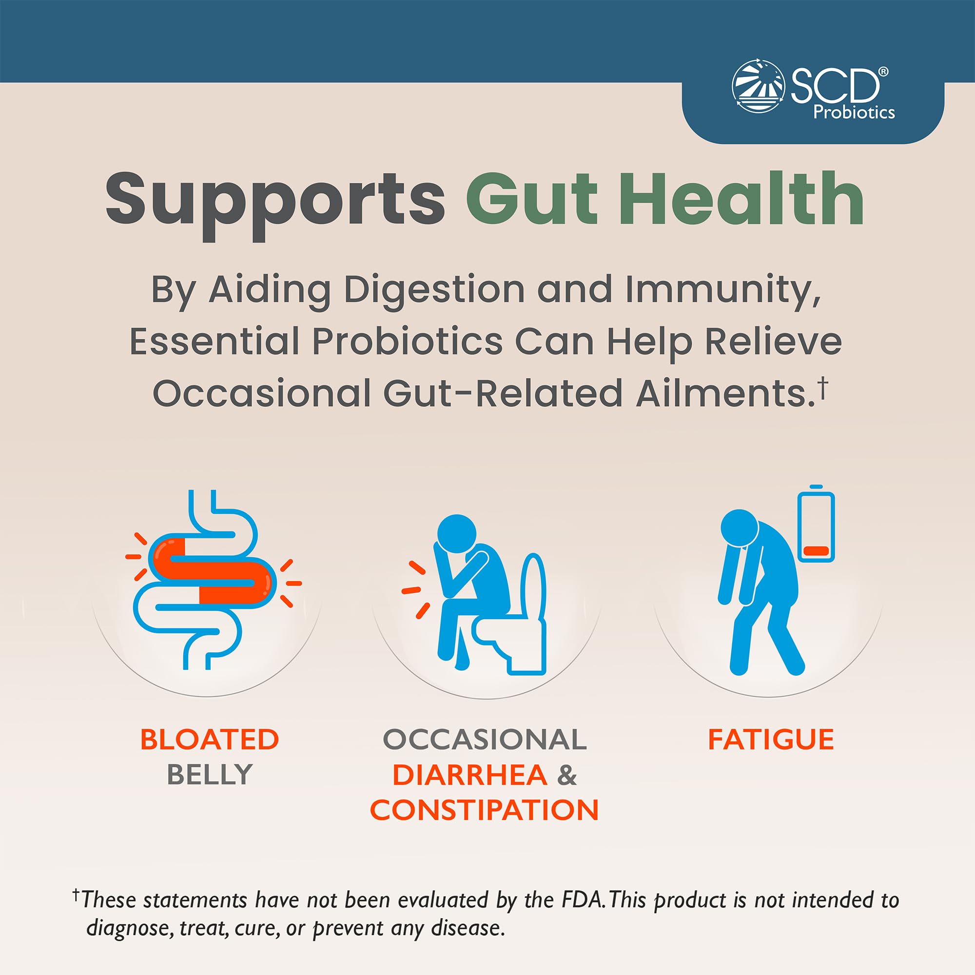 SCD Probiotics label close-up highlighting organic and non-GMO credentials
