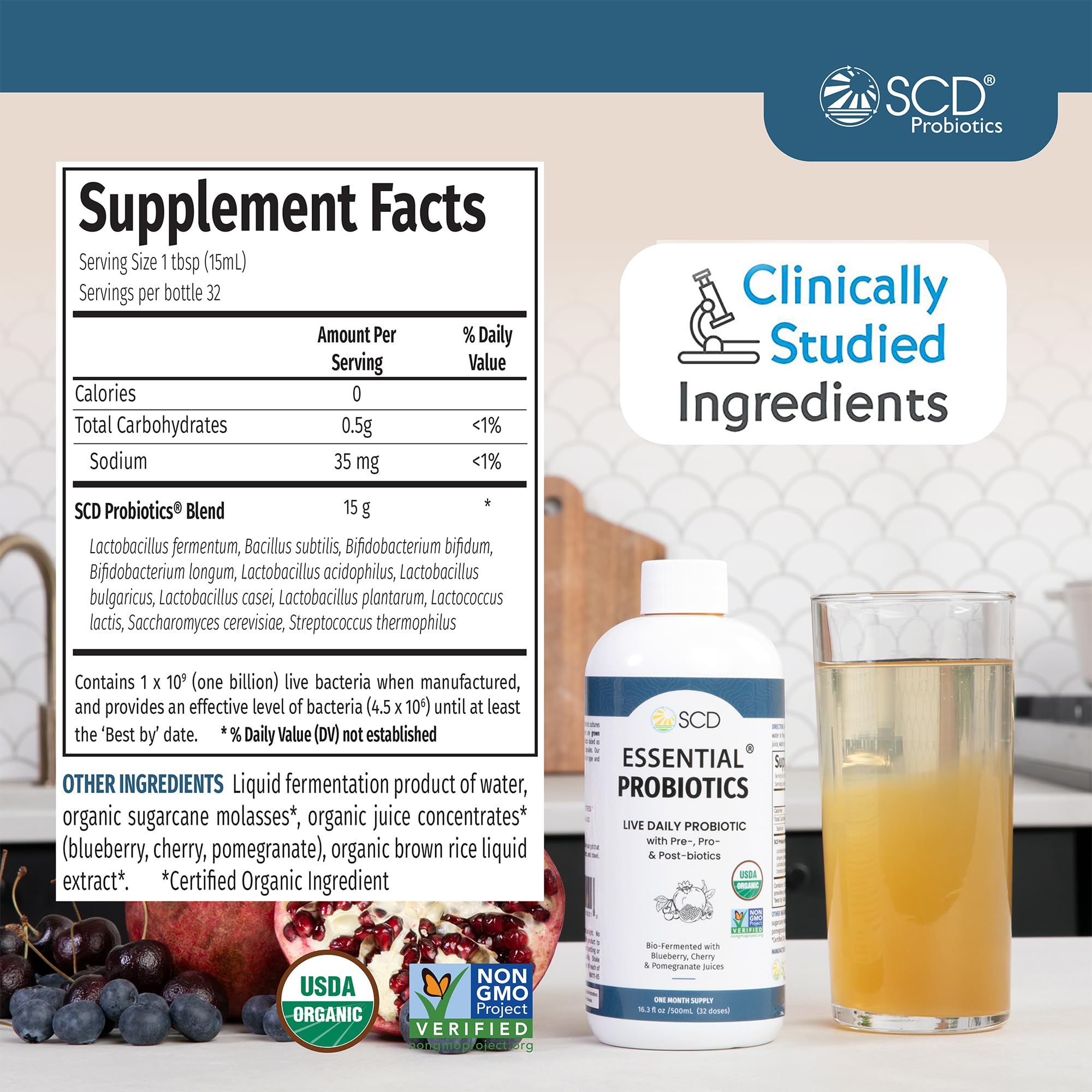 SCD Probiotics on shelf display in store