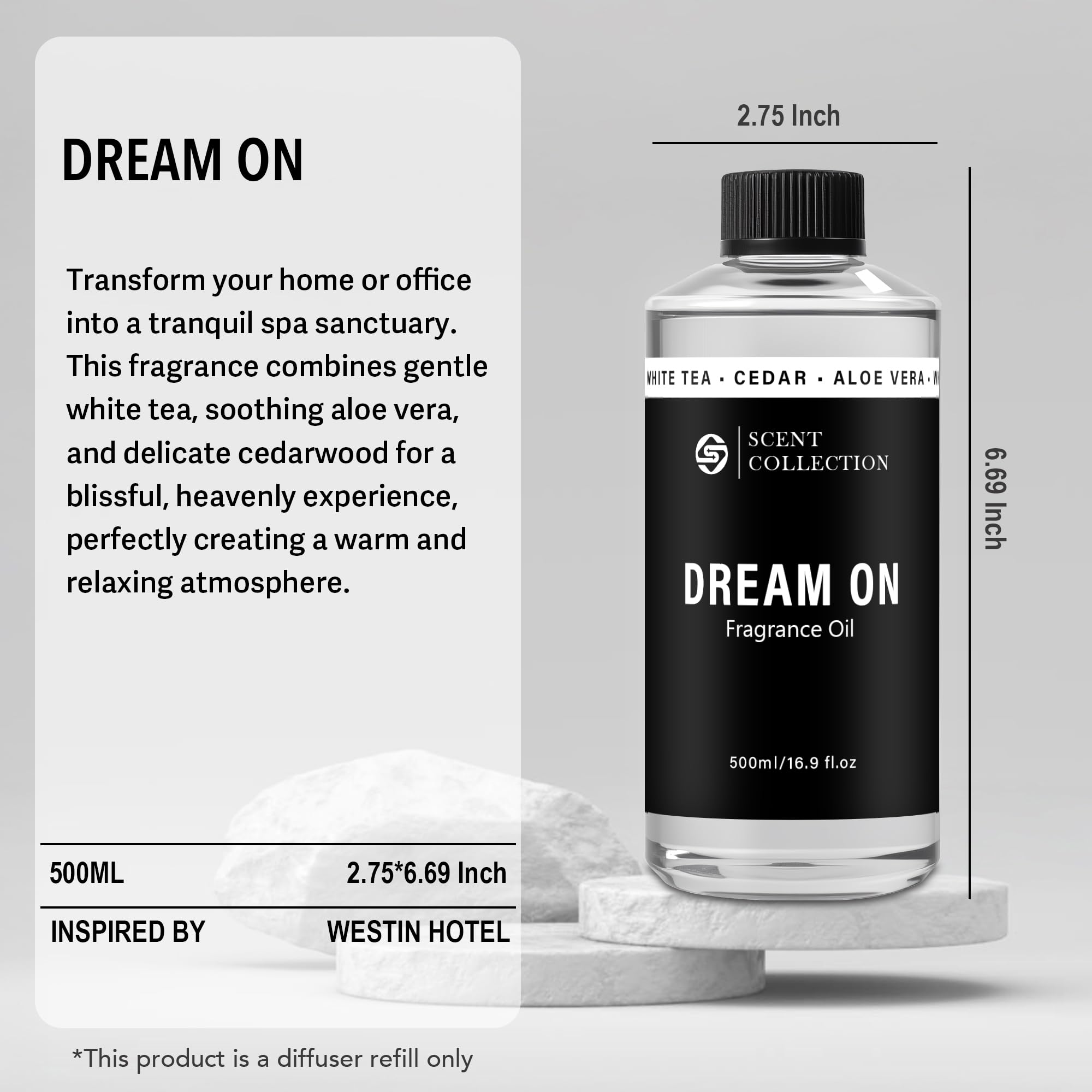 Dream On diffuser in a large room creating consistent scent