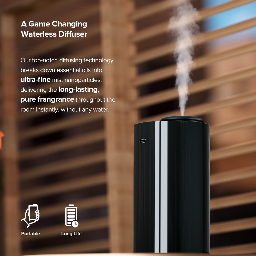 ScentBots diffuser compatible with 5-20ml bottles for quick oil swaps.