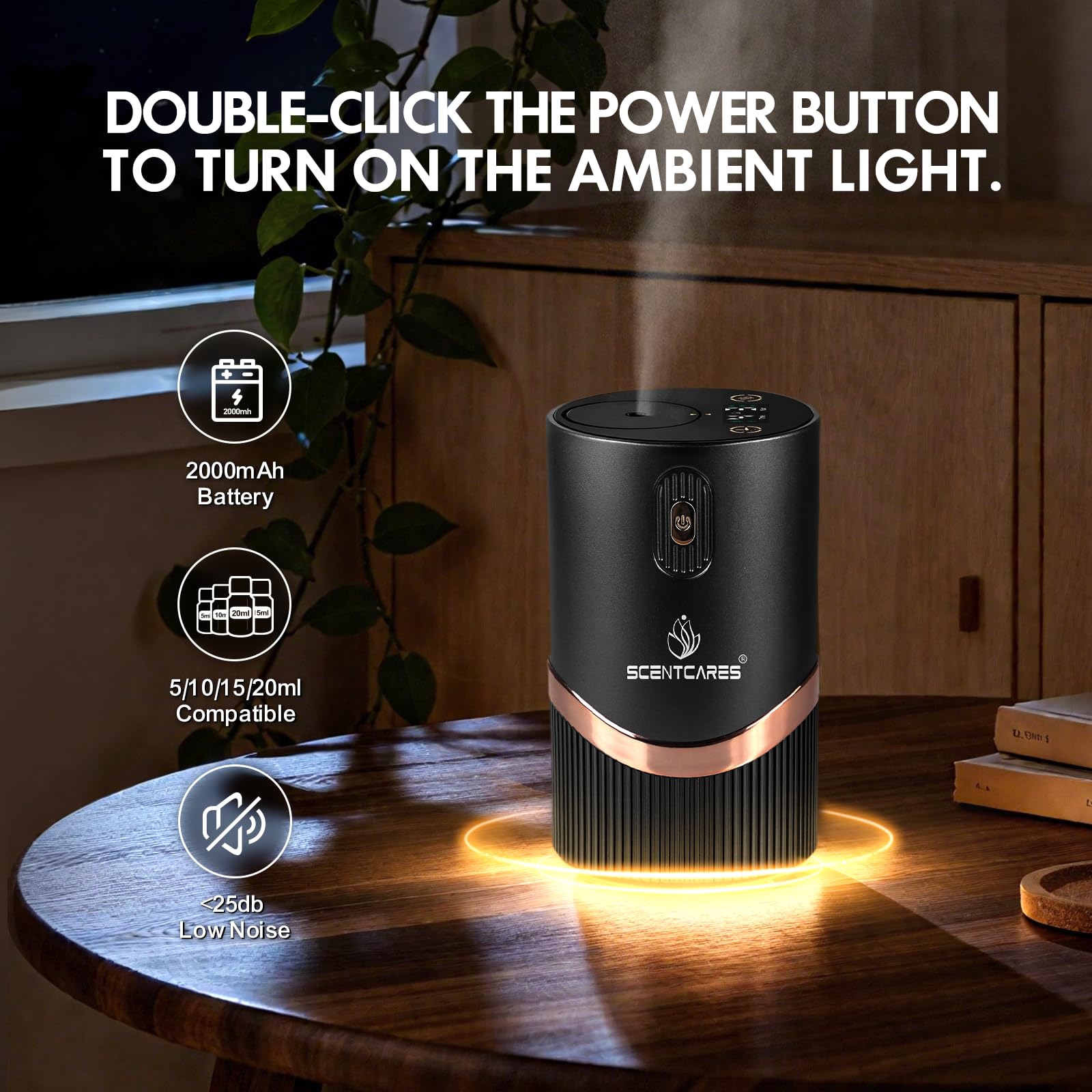 Scentcares Scentcare diffuser compatible with 5 to 20 ml bottles for flexibility