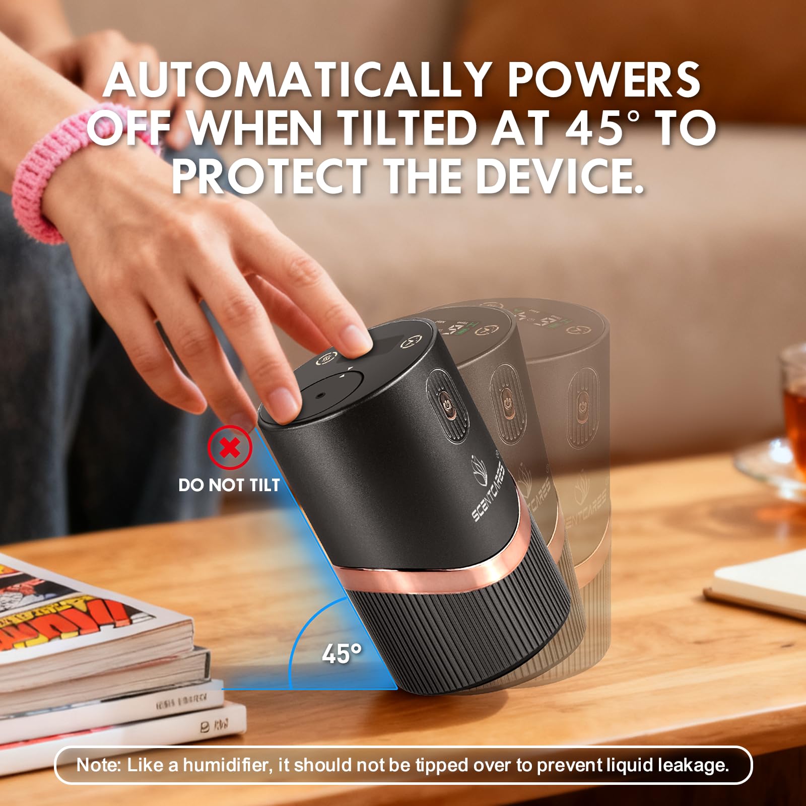 Scentcares Scentcare diffuser USB-C charging for easy power on the go