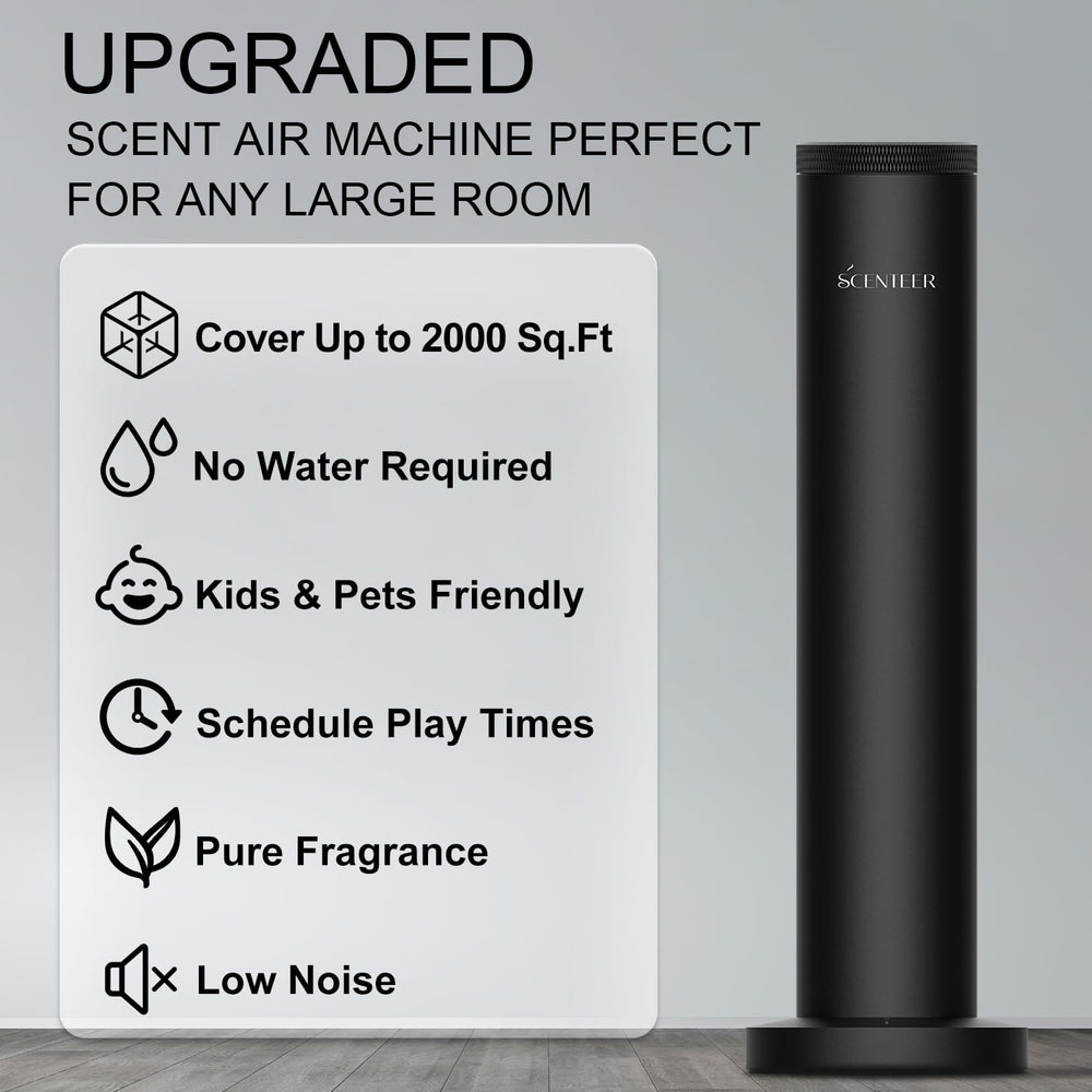 SCENTEER cordless diffuser side view, portable and versatile for home or office scenting.