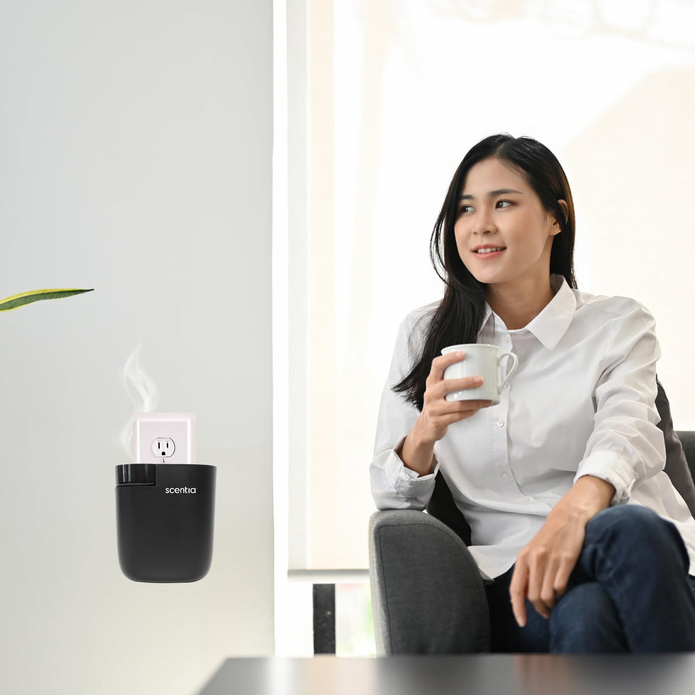Scentia black finish diffuser complements modern home decor and gifting
