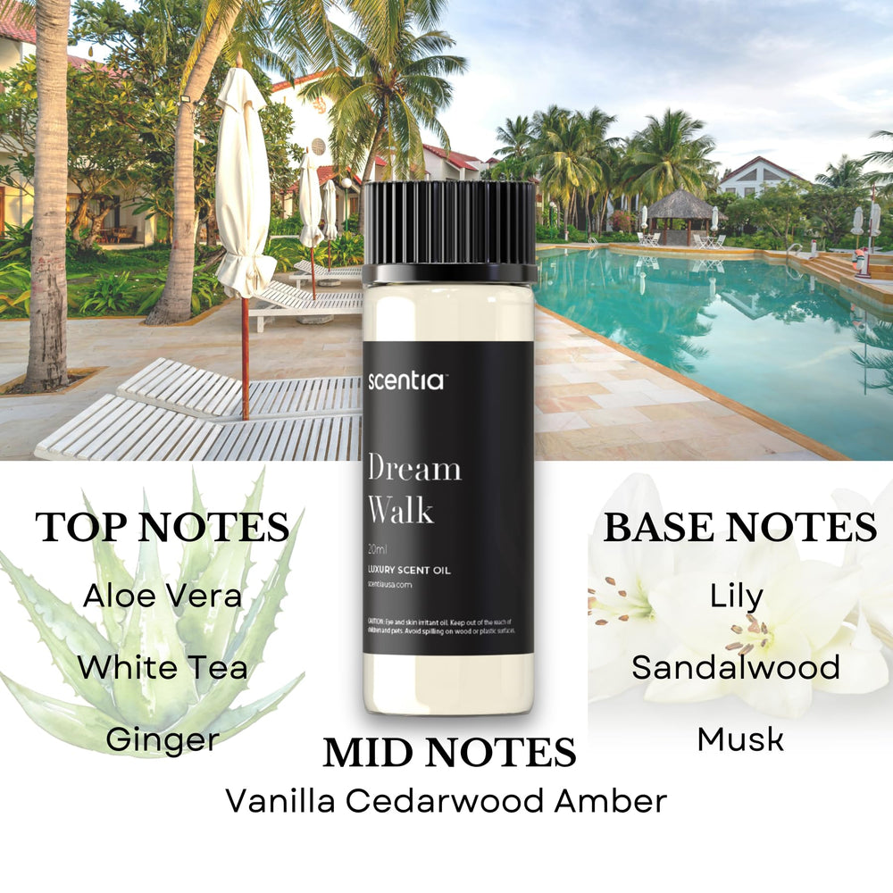 Scentia Dream Walk bottle notes of white tea and vanilla create calm