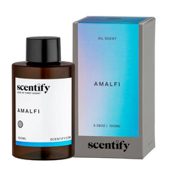 Scentify Amalfi aroma oil bottle in amber for home fragrance