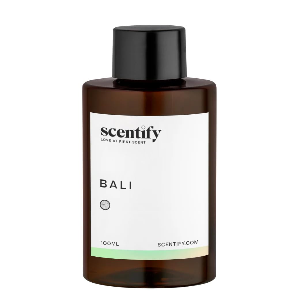 Scentify Bali green diffuser refill highlighting fresh, clean notes.