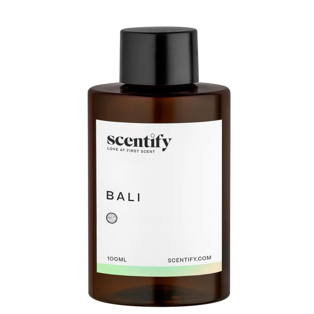 Scentify Bali green diffuser refill highlighting fresh, clean notes.