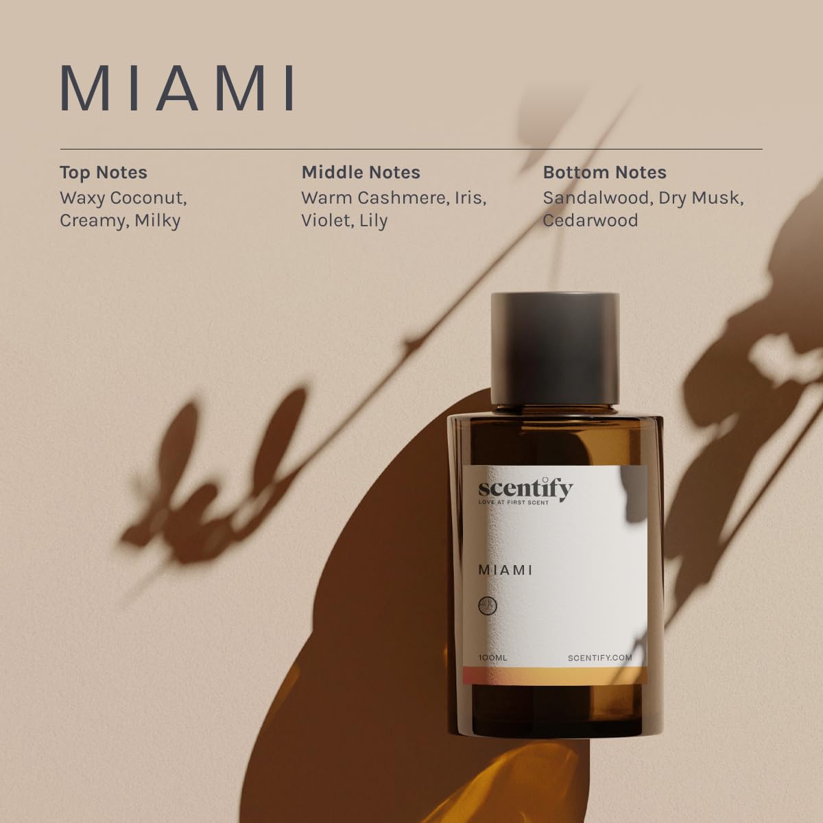 Scentify Miami aroma oil refill top notes with waxy coconut aroma