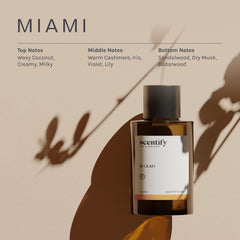 Scentify Miami aroma oil refill top notes with waxy coconut aroma
