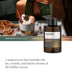 Scentify Mistletoe Magic forest notes of pine and clove evoke winter strolls.