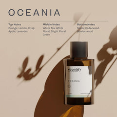 Scentify Oceania diffuser oil white tea aroma creates calm spa-like ambiance at home