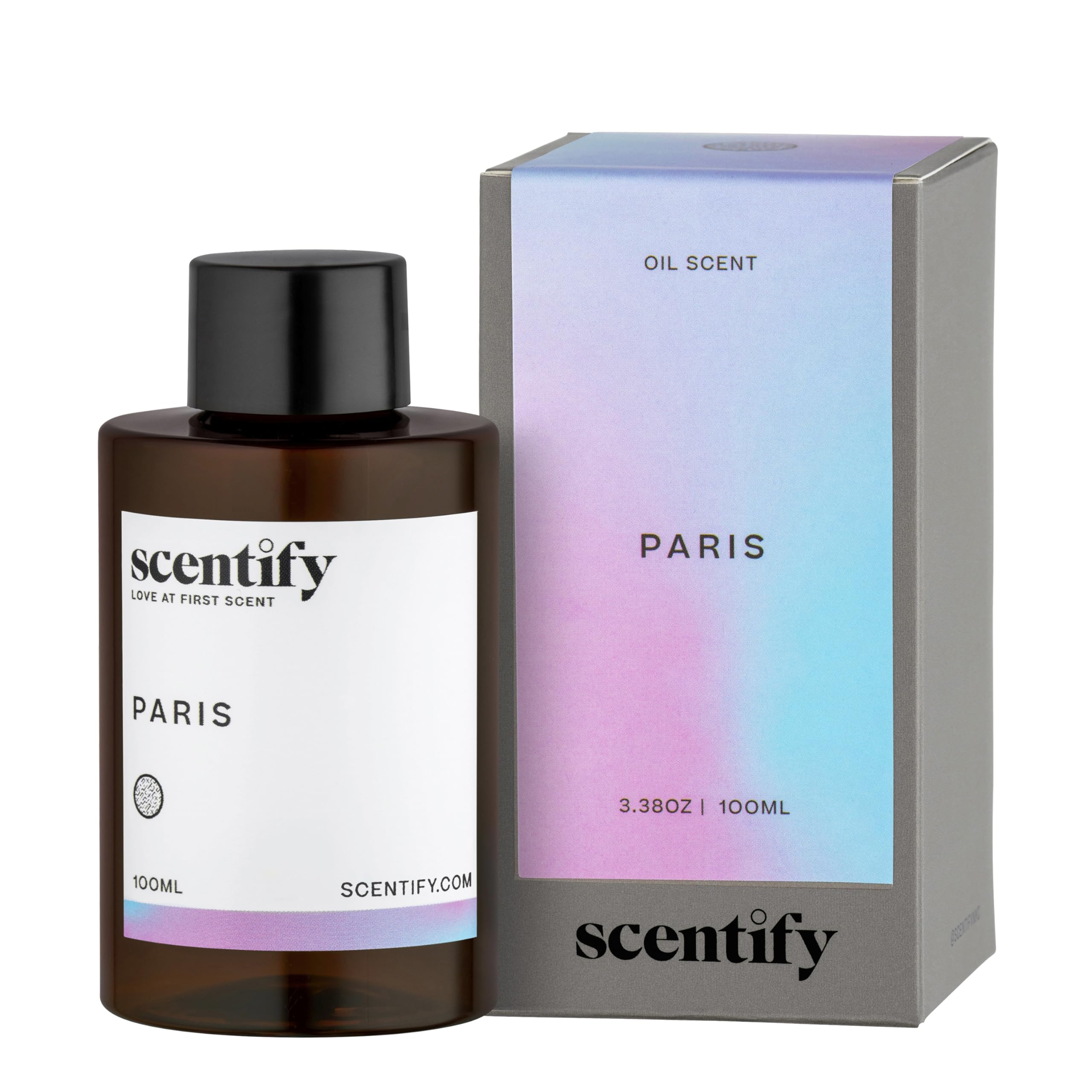 Scentify Paris aroma oil bottle amber close-up for premium diffuser use