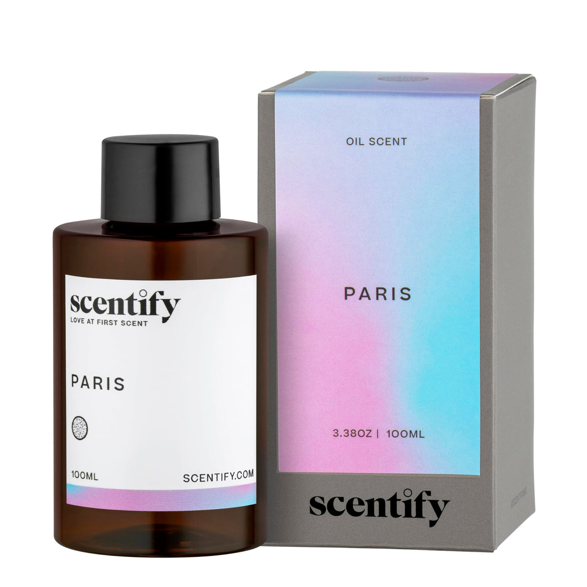 Scentify Paris aroma oil bottle amber close-up for premium diffuser use