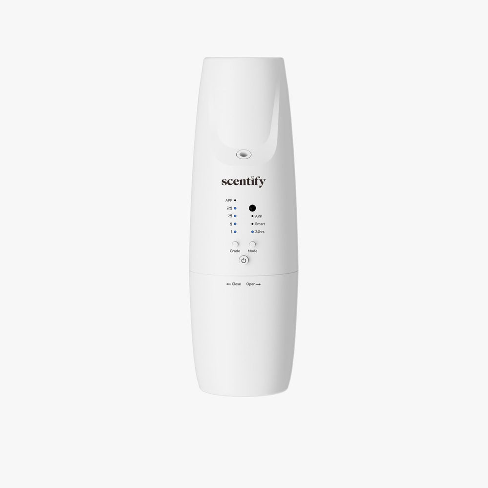Scentify Plug-in Diffuser V2 at outlet with rotating plug for versatile placement