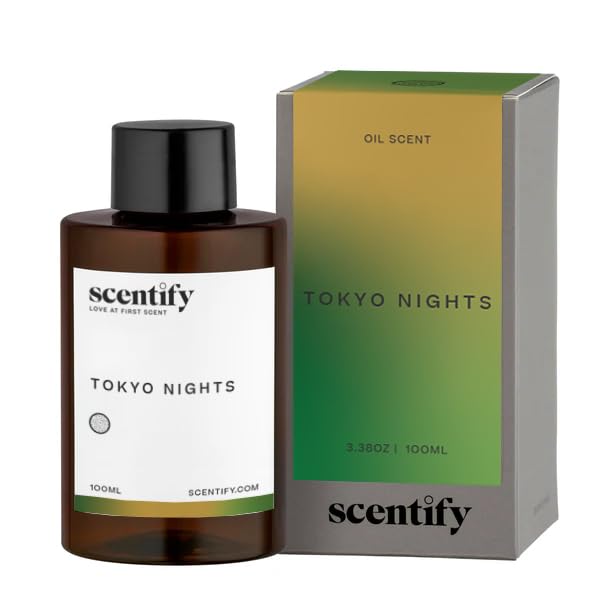 Scentify Tokyo Nights bottle pour for luxurious home spa ambiance.