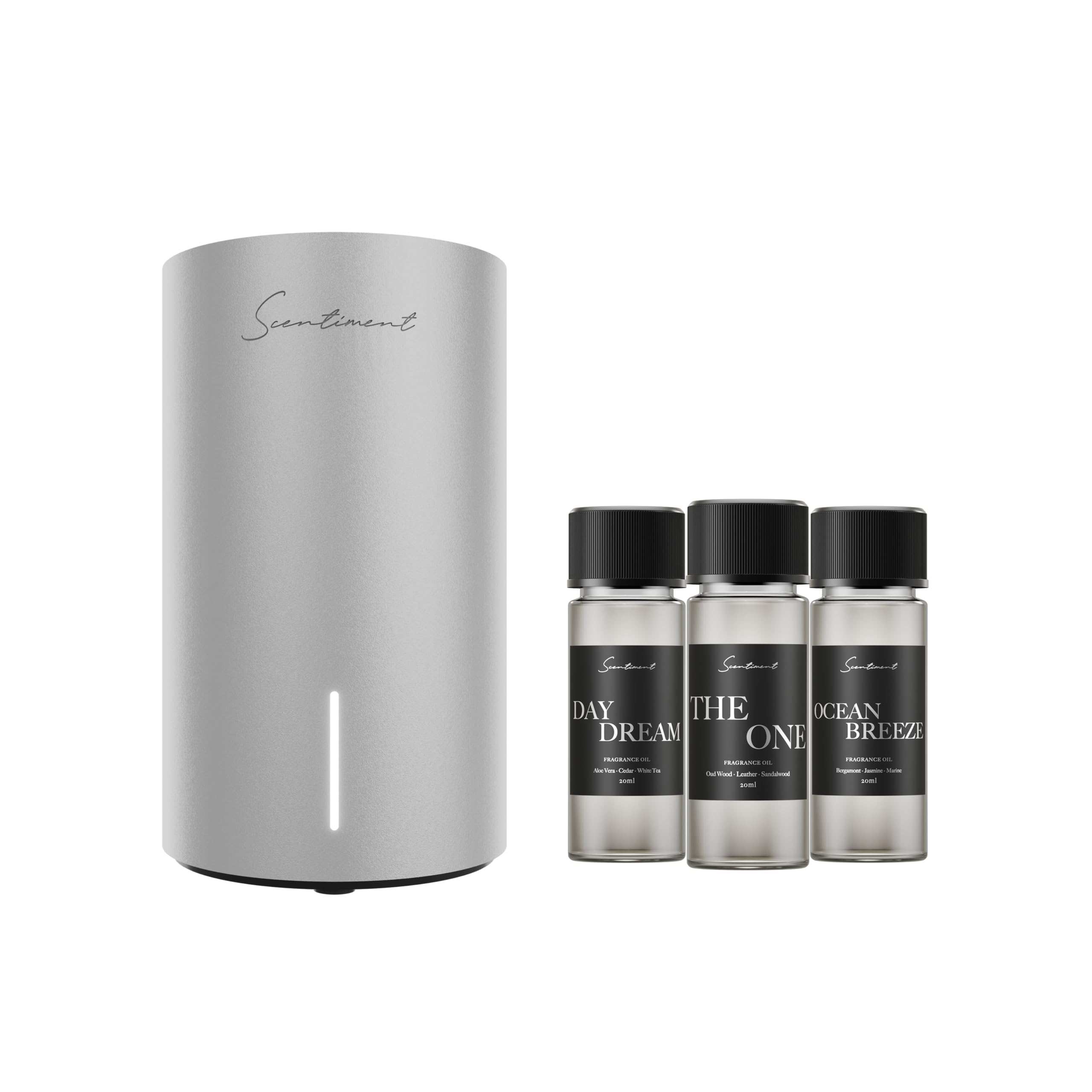 Scentiment Mini V2 LE packaging highlights discovery kit value and included oils.